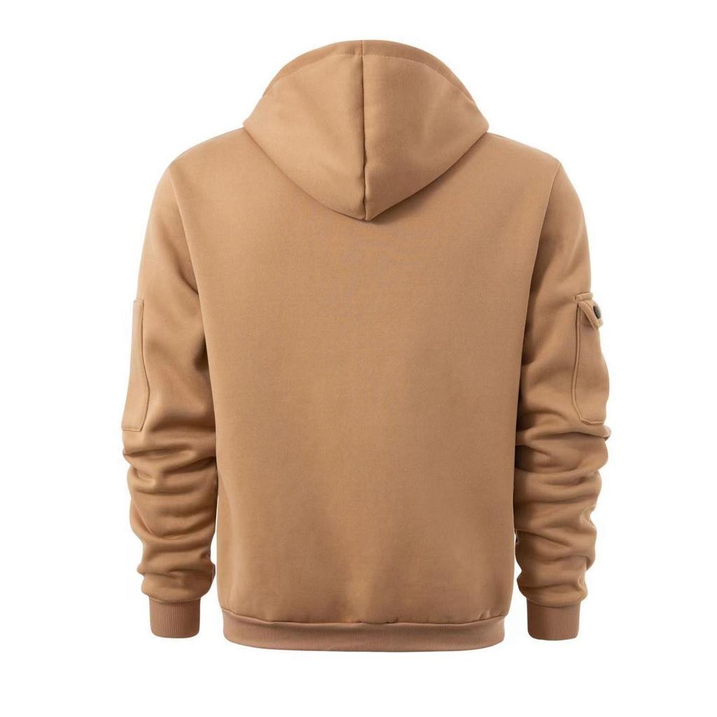 Herren Sweatshirt Hoodie Reißverschluss Armtasche Strickjacke Herren Sport Große Größe Casual Hoodie