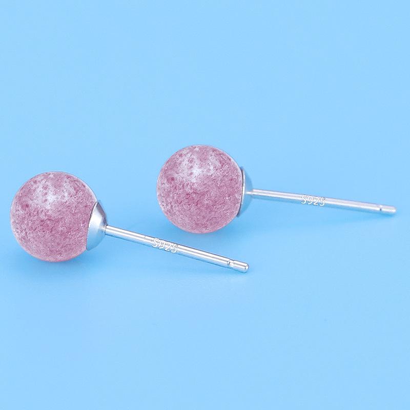 Red Strawberry Crystal Earrings Simple Fashion Lucky Earring Gift