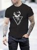 Deer, Mountain Various Pattern Print Men's Comfy T-shirt, Graphic Tee Men's Summer Outdoor Clot
