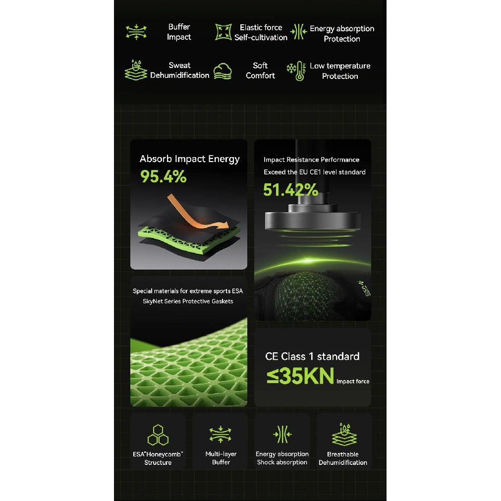 COPOZZ Sports Protective Gear Set Skateboard Adult ESA Sponge Thicken Impact-resistant Bicycle Women Men Ski Knee And Hip Pads