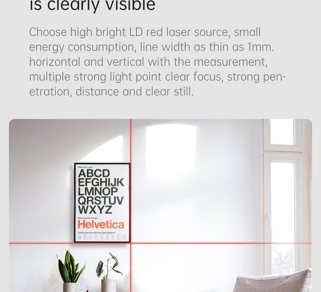 Duke LI1 Handheld Laser Line Projector - Precision LED Screen Angle Ruler for Renovation Engineers