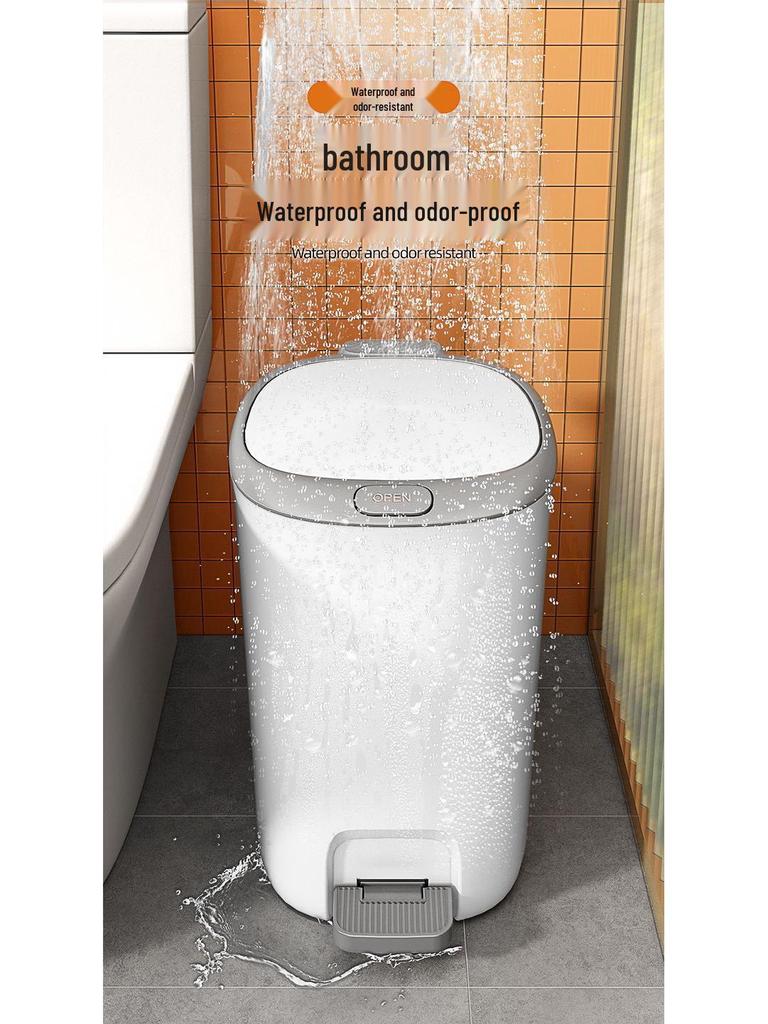 Extra-Large Odor-Proof Foot Pedal Trash Can 2025 - Perfect for Bathroom, Kitchen, Bedroom, or Living Room