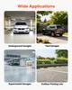 Parking Stopper, 548 Mm 2 Pcs Heavy Duty Parking Aid for Garage, Rubber Curb Garage Floor Stopper with Reflective Strips, Aid Gadgets for Cars Vans