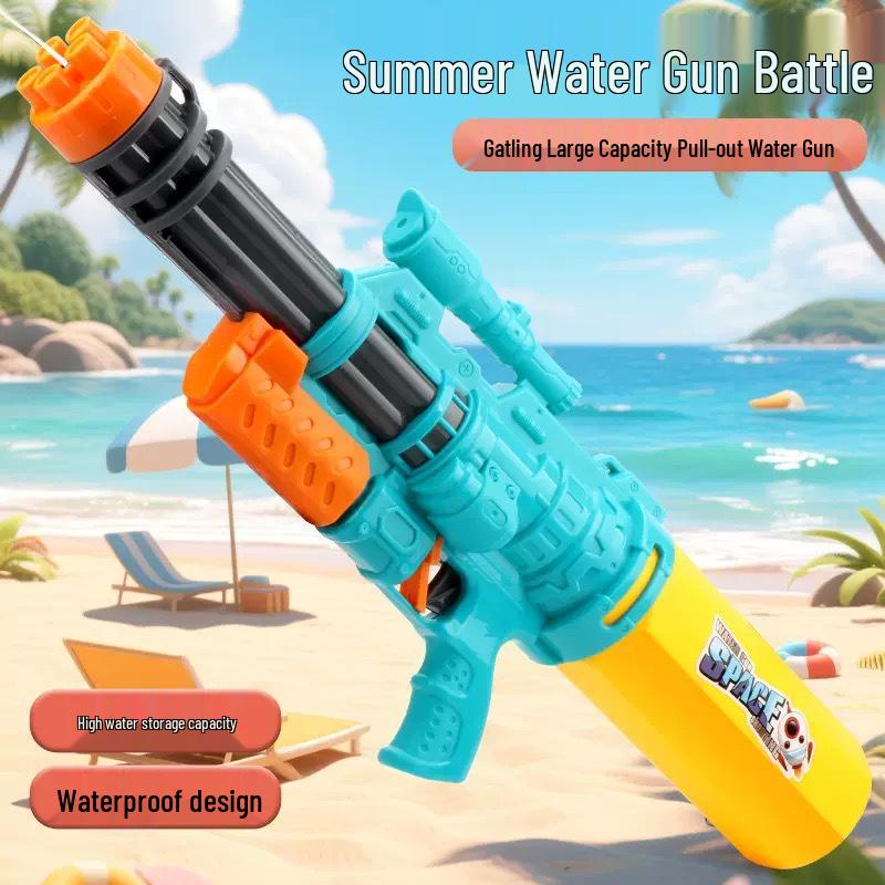 Kids’ XL High-Pressure Gatling Water Gun for Beach Battles