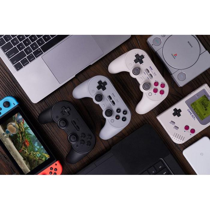 8Bitdo Pro 2 Gamepad (Gray) - NS Switch, PC, Android, macOS, Steam Deck, iOS, Apple TV, Raspberry Pi