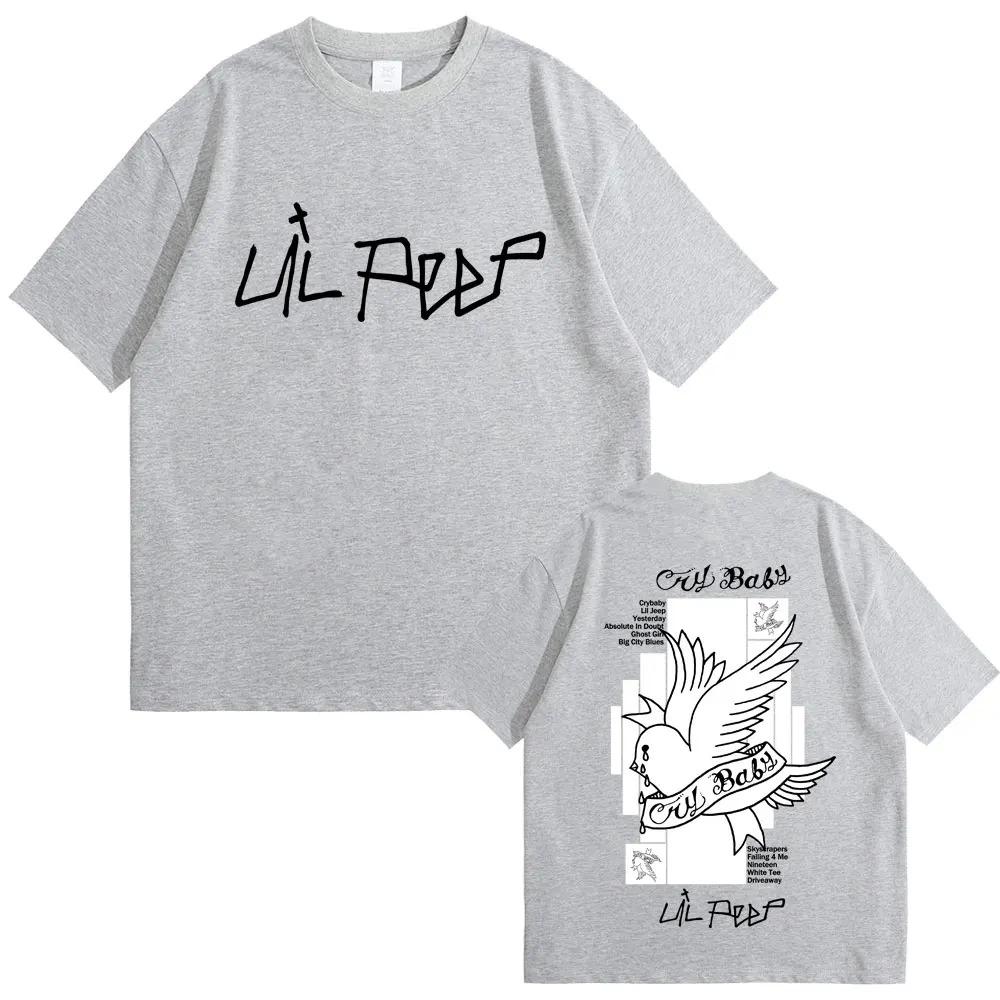 Lil Peep Crybaby Graphic Tee Emo Rap Merch Hip Hop Vintage Oversized Unisex Cotton Comfortable Fashion Women And Men Tshirts