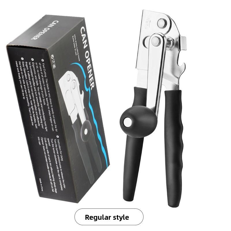 Manual Crank Can Openers Heavy Duty Handheld Smooth Edge Can Opener For Big Cans with Magnet Commercial Can Opener