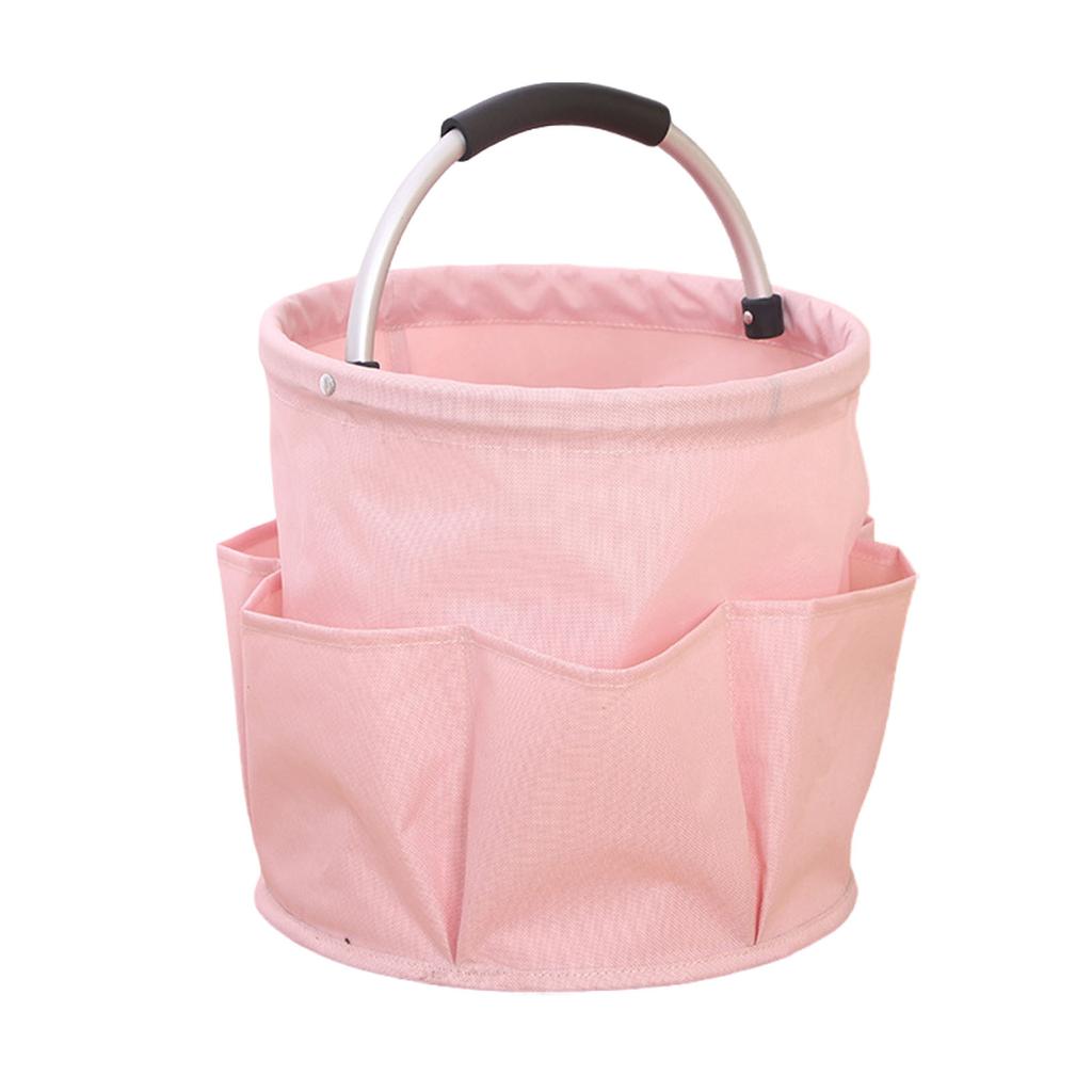 Portable Storage Basket Shopping Basket Foldable Garden Tool Basket Outdoor Picnic Basket Beach Bag Washing Bag Durable Oxford