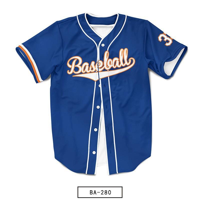 Men's and Women's Same Baseball Uniforms, European and American Baseball Tops, 3D Digital Printing Sportswear, Game Training Uniforms