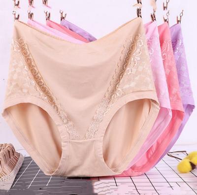Women Lace Underwear Extra Large Big Size Briefs Breathable Large Panties Leakproof Cotton High Waist Undershorts Soft Underwear