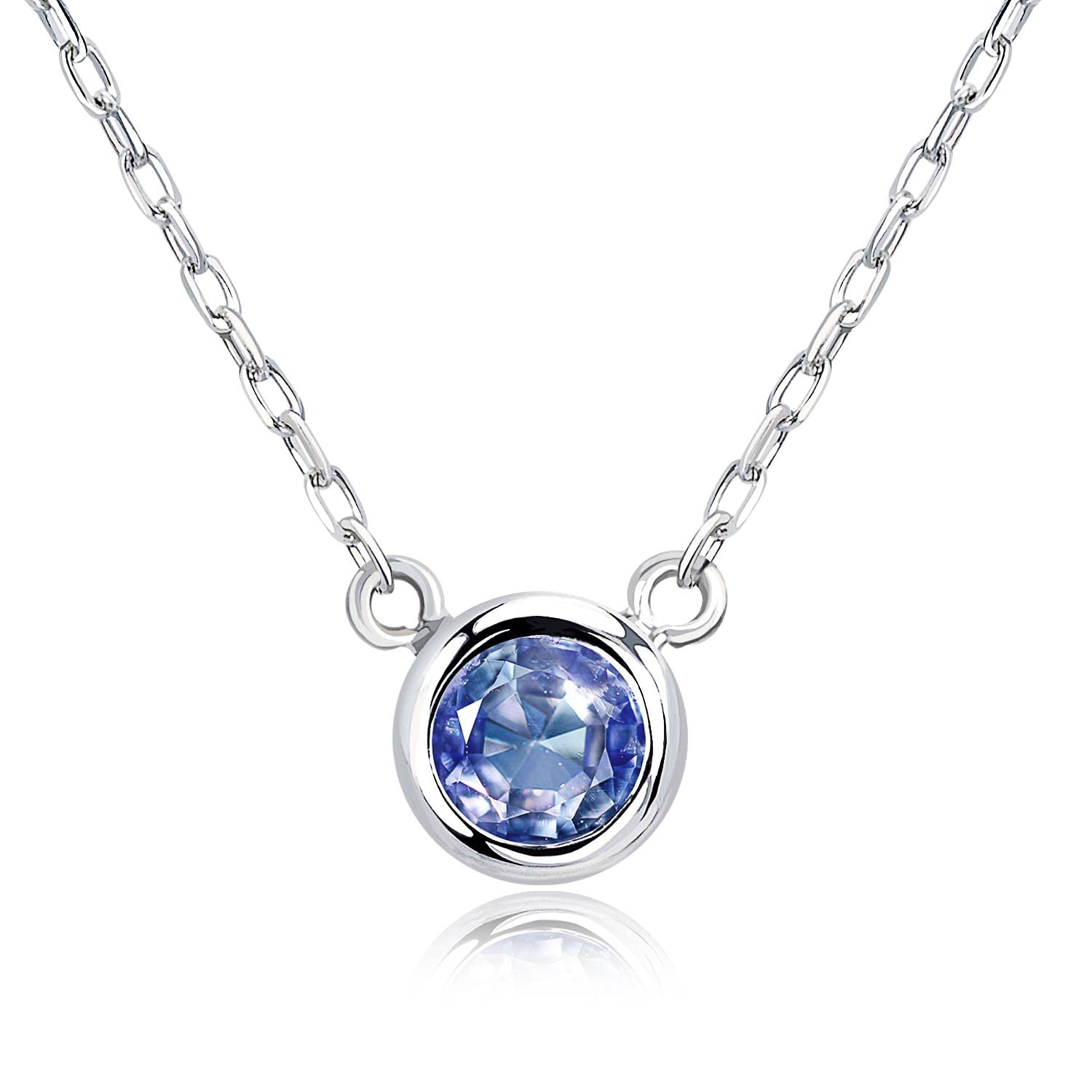 

Necklace Sapphire PT900 Platinum [Lara Christie] Women s 0.1ct lp56-0018-pt