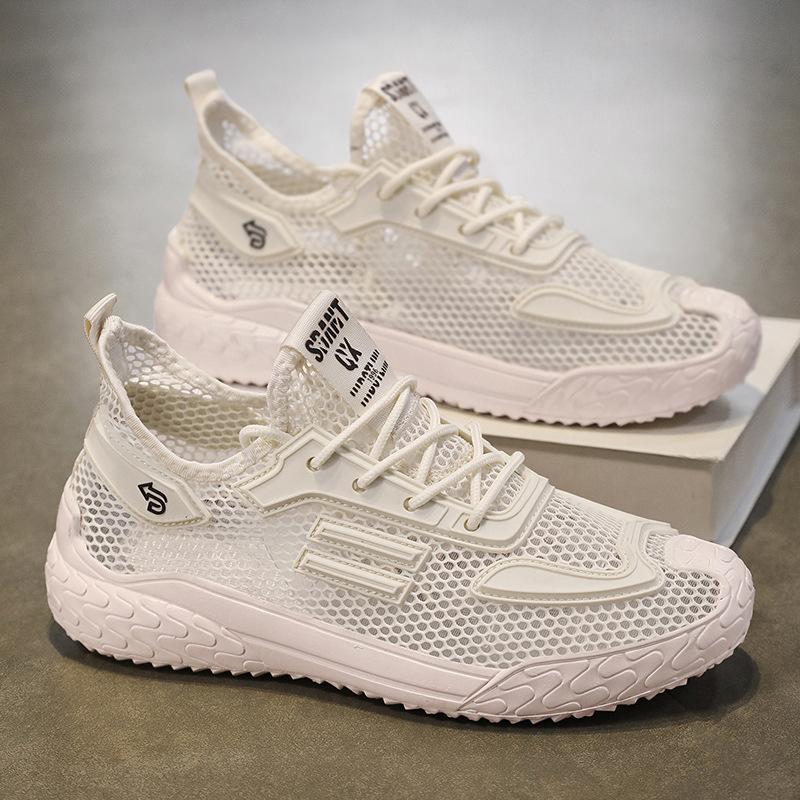 Fashion 2025 new summer hollow mesh casual shoes, comfortable and breathable, suitable for daily wear and running sports men's shoes
