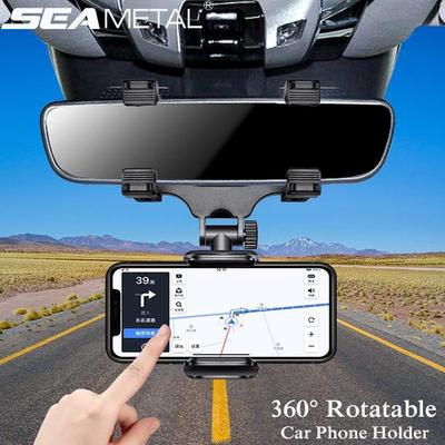 1PC Autotelefonhalter 360 ° drehbarer Autorückspiegelclip GPS-Handyhalter für Smartphone-Ständer