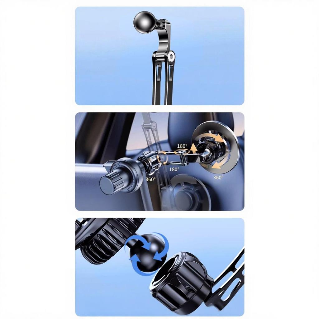 Ball Mount Arm Extender 17mm Car Navigation Bracket Extender Rotatable Phone Mount Adapter For Car Navigation Driving RV Offroad