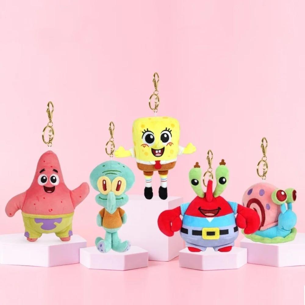 8inch/4inch  SpongeBob Patrick Star Gary Squidward Tentacles Plush Dolls Small Pendant Bag Hangings Christmas Birthday Gi