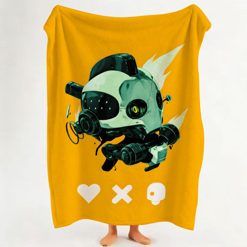 animation L Love D Death R Robots Throw Flannel Throw Blanket Suitable for Sofa Living Room Bedroom