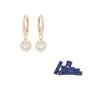 Swarovski Una Beating Heart Rose Gold Earrings Womens