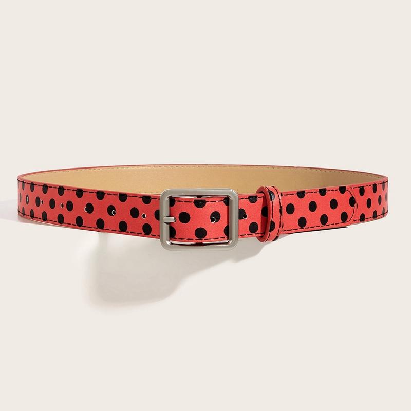 

Женский ремень из искусственной кожи с узором в виде сердца и горшка, однотонный пояс