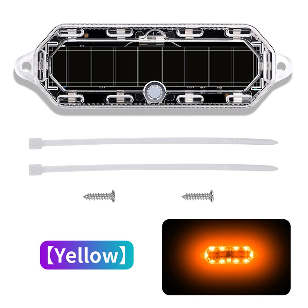 1/2x Solar Wireless LED Solar Strobe Light Waterproof for Motorcycle Car Bike Truck Anti-collision Warning Light Signal Lamp