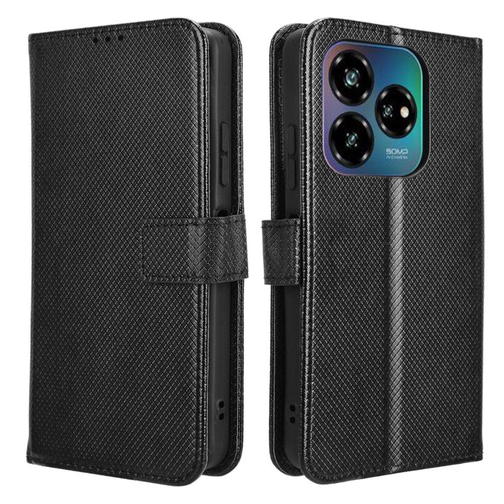 For ZTE nubia V60 Design/Blade V60 Design Case PU Leather Diamond Texture Wallet Phone Cover