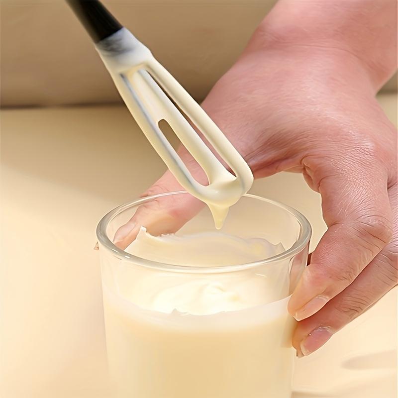 1 Pack Manual Egg Whisks with Spoons: Durable Plastic Construction, Ergonomic Handle for Baking, Camping & Small Kitchens.
