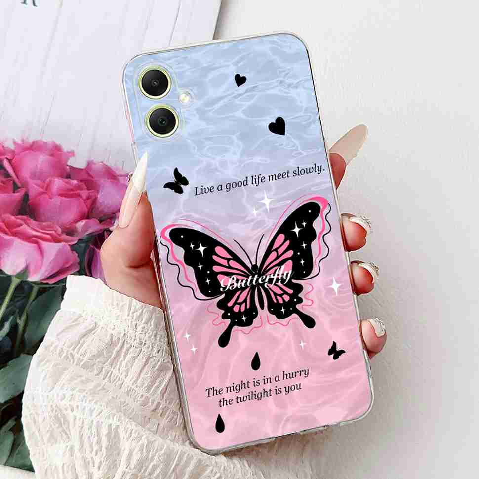 For Samsung Galaxy A05 4G SM-A055F Case Fashion Painted Soft Silicone Cover For Samsung A 05 A05s 4G SM-A057F Flower Phone Shell