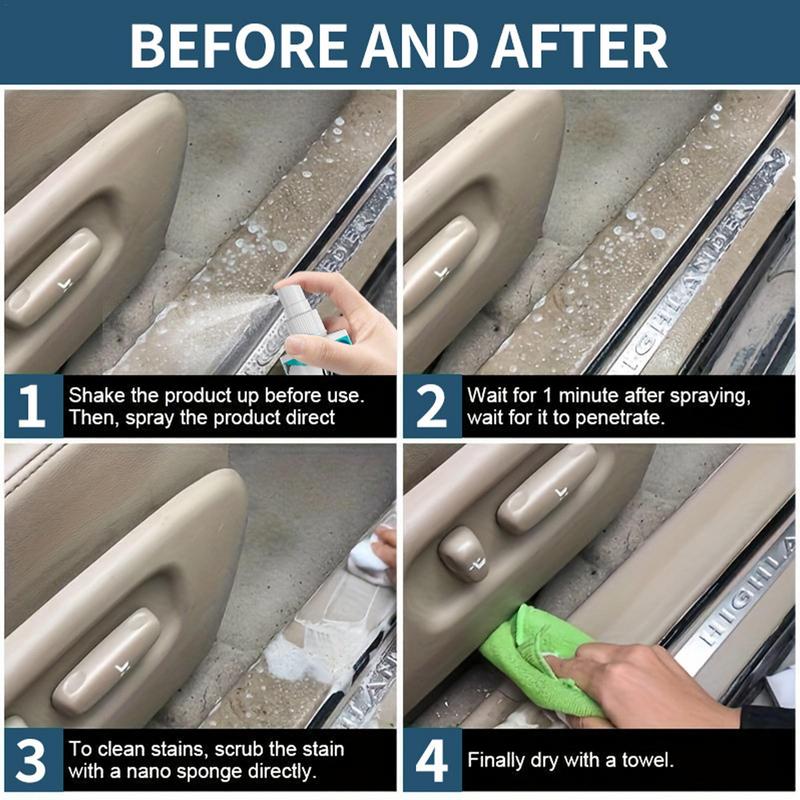 Multipurpose Foam Cleaner Automotive Interior Cleaner 120ml Multifunctional Cleaning Agent For Trucks SUVs Car Fabric Cleaning