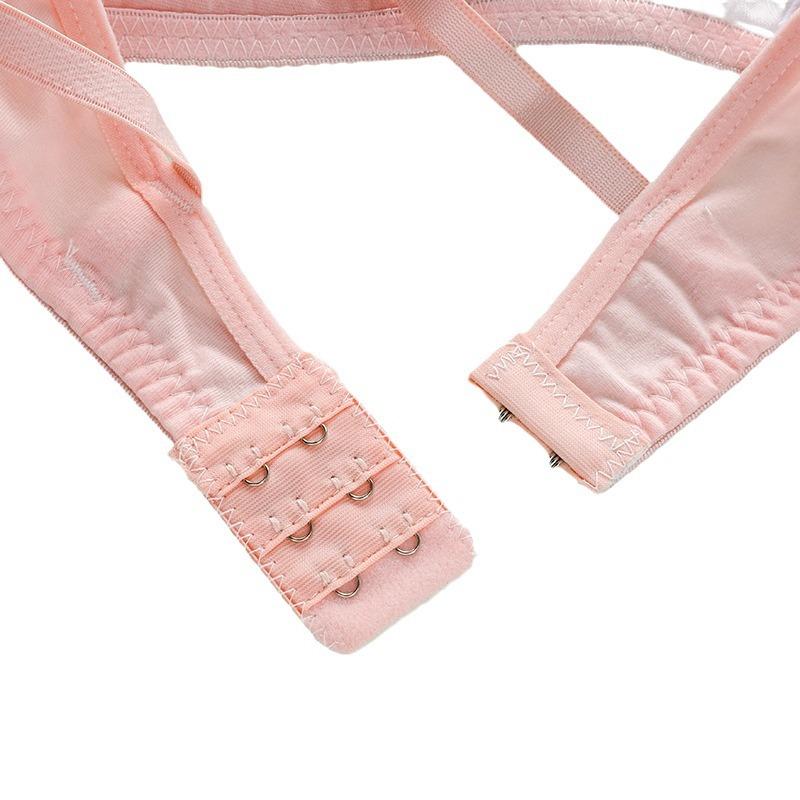 Dětské dívčí bavlněné spodní prádlo, tréninková podprsenka pro dospívající, bez kostic a s tenkou výplní, se 2 nastavitelnými háčky