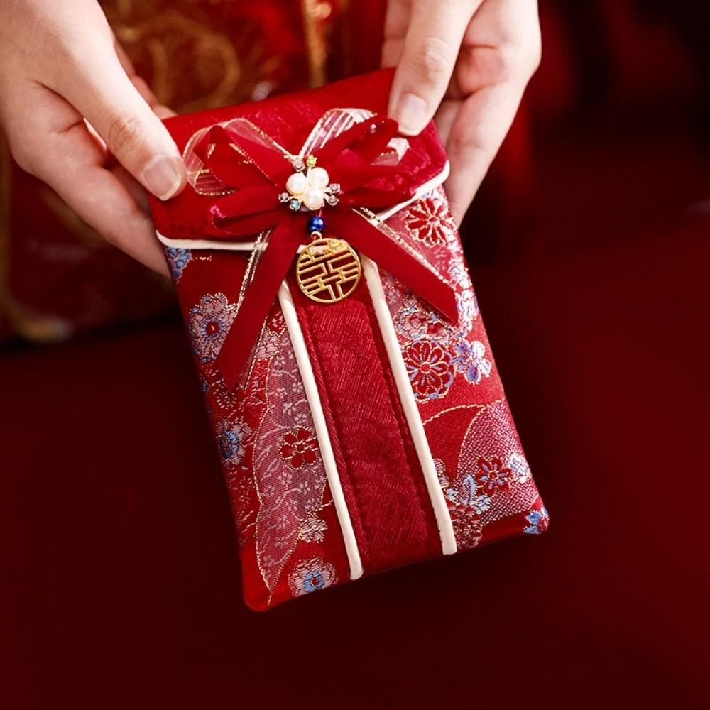 Exquisite Wedding Gift Red Envelope Embroidery Craftsmanship Wedding Envelope  Traditional Events
