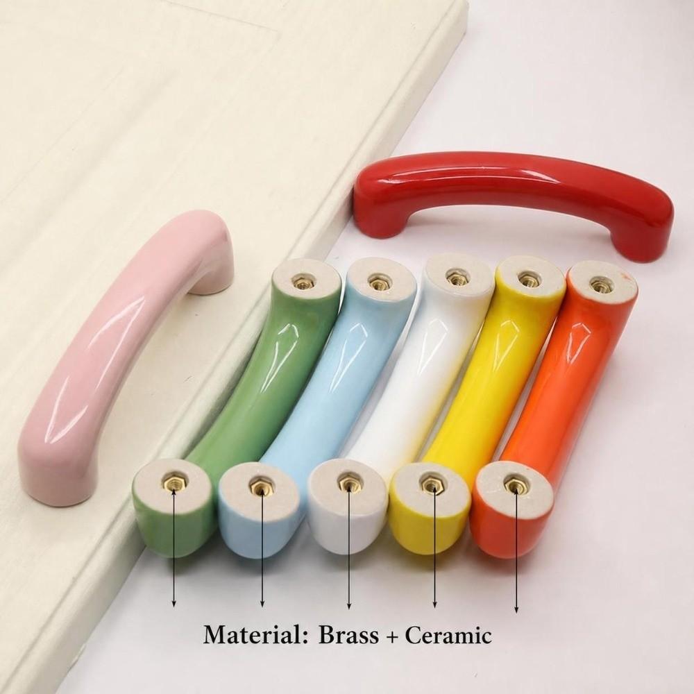 Long Strip Cabinet Door Handle Ceramic Wardrobe Pull Handle Drawer Knob  Wardrobe Drawer Door