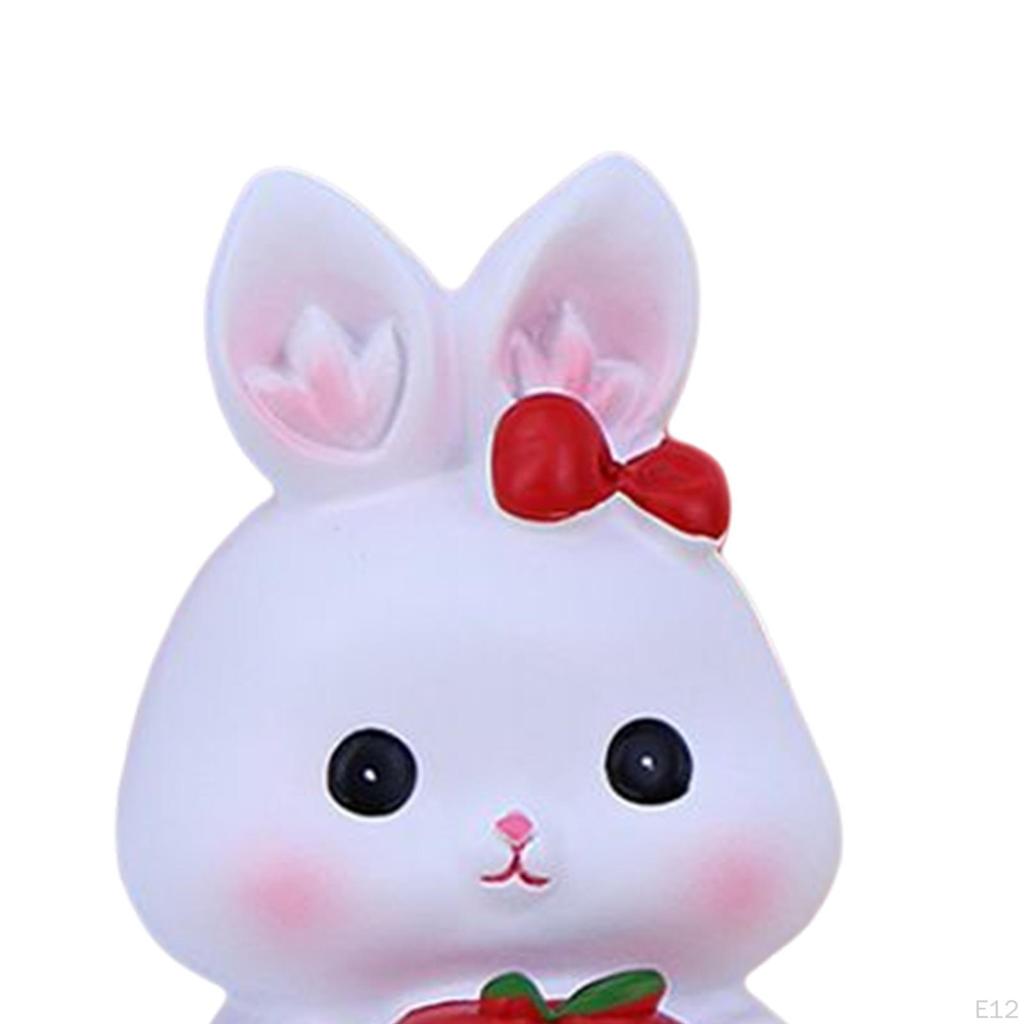 Chinese Statue Car Dashboard Ornament Bunny Figurine for Office Holiday Decoration Gift