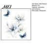 Botanical Wall Accents for Modern Interior Ink-Washed Blue Floral Stickers with Butterflies, Delicate Lily Peel And Stick Waterproof Decorative