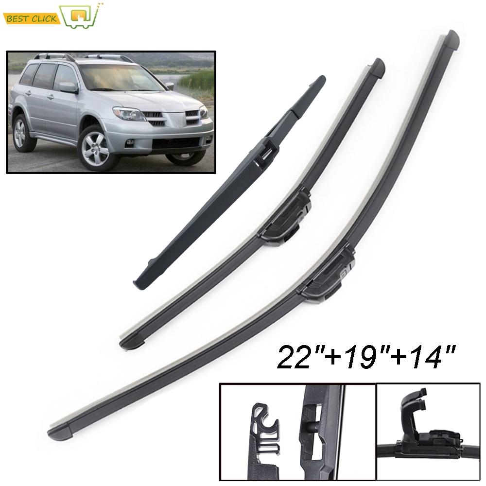 Передние Задние Стеклоочистители Стеклоочистители для Mitsubishi Outlander MK1 I 2003 2004 2005 2006 2007 Автомобильные Стеклоочистители China Mainland