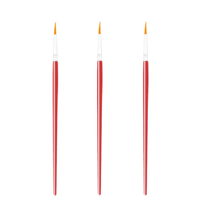 Red Handle Yellow Nylon Hair Children's Paint Brush