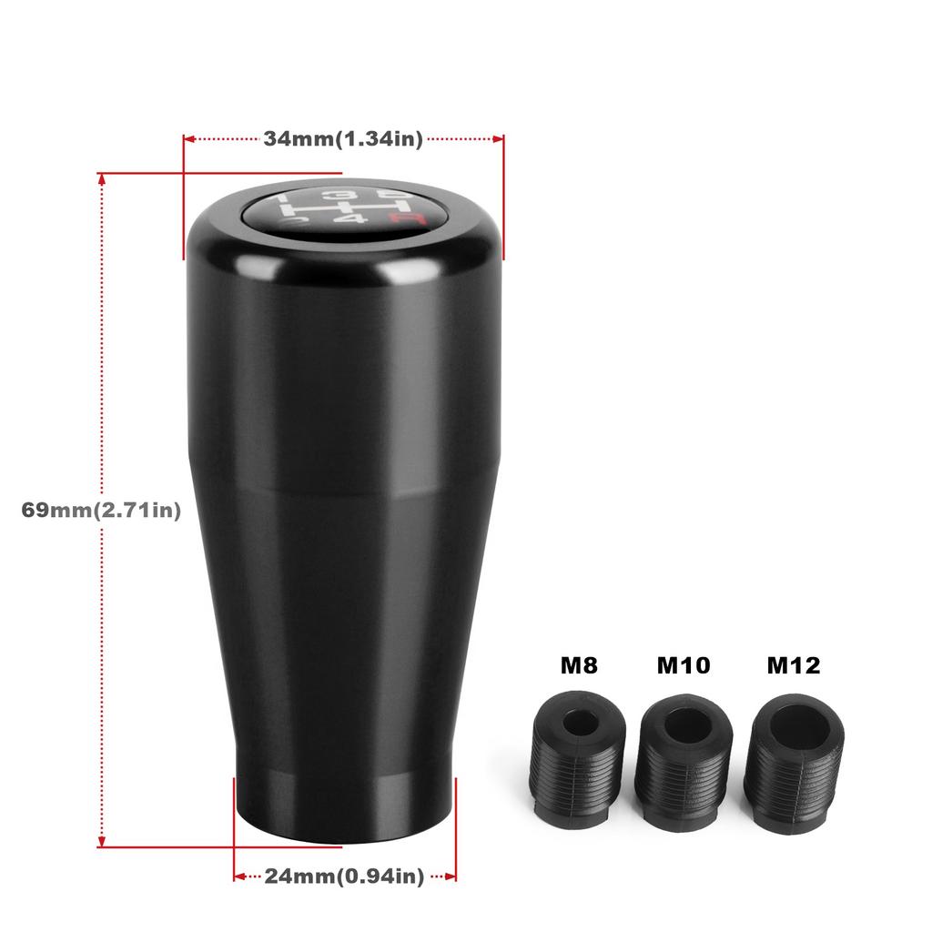 5 Speed Universal Gear Shift Knob Aluminium M8 M10 M12 Racing Shift Lever For Manual Transmission Gear Level Knob Shift