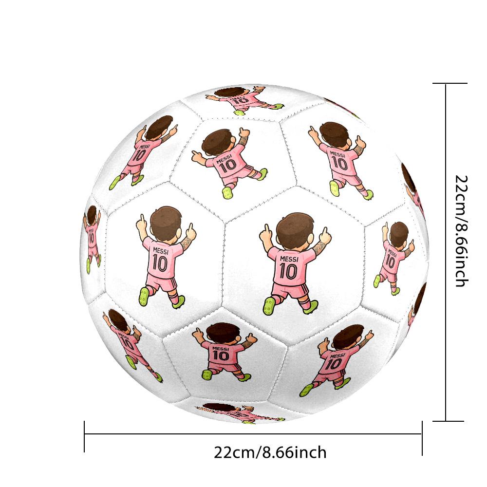 Pallone da Calcio Celebrativo Messi Taglia 5 Calcio Cucito a Macchina Universale Indoor/Outdoor Ideale per gli Appassionati di Calcio