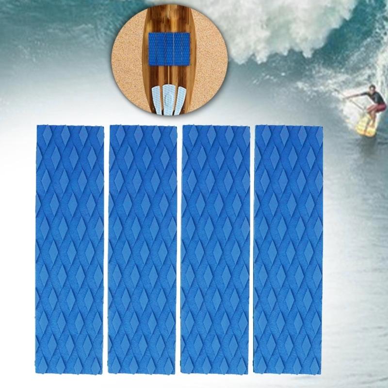 4 Stück Surfbrett Traktionspad Surfen Skimboard Deck Traktionspad Rutschfest Vorderes Heck-Pad für Skimboards, Shortboards
