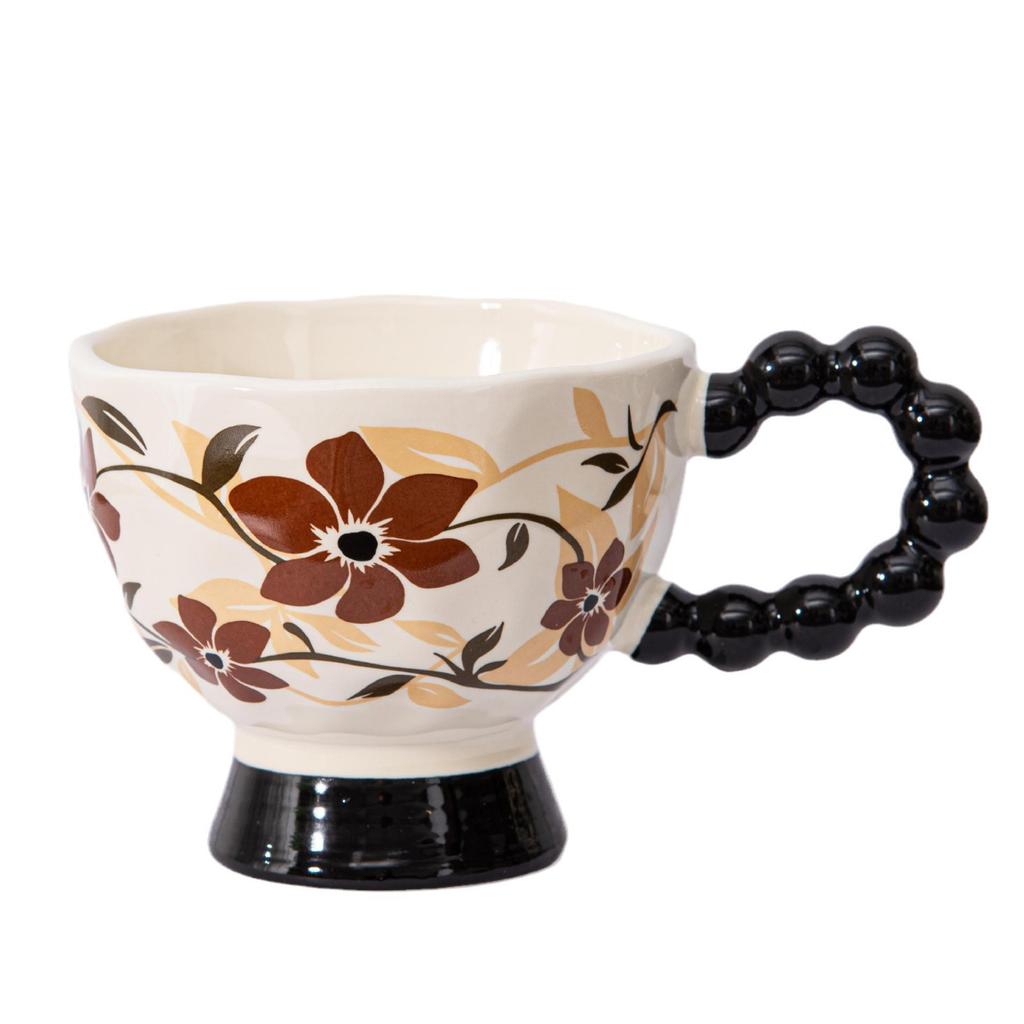 Medium Style Mug Tenghua High Foot Ceramic Cup High Looking Drinking Cup Office Coffee Cup Holiday Souvenir Gift Cup