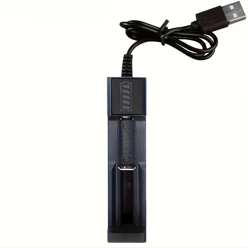 Universal 18650 Lithium Battery Charger 1/2 Slots Rechargeable Battery Charging Adapter for Flashlight Laser Devices Home Use
