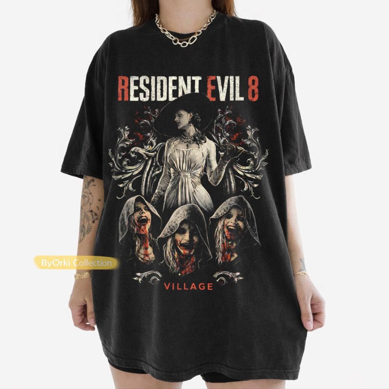 Vintage Resident Evil Village T shirt, Lady Dimitrescu Horror Tee, Resident Evil 8 Shirt, Survival Horror Game Shirt, Gamer Gift M