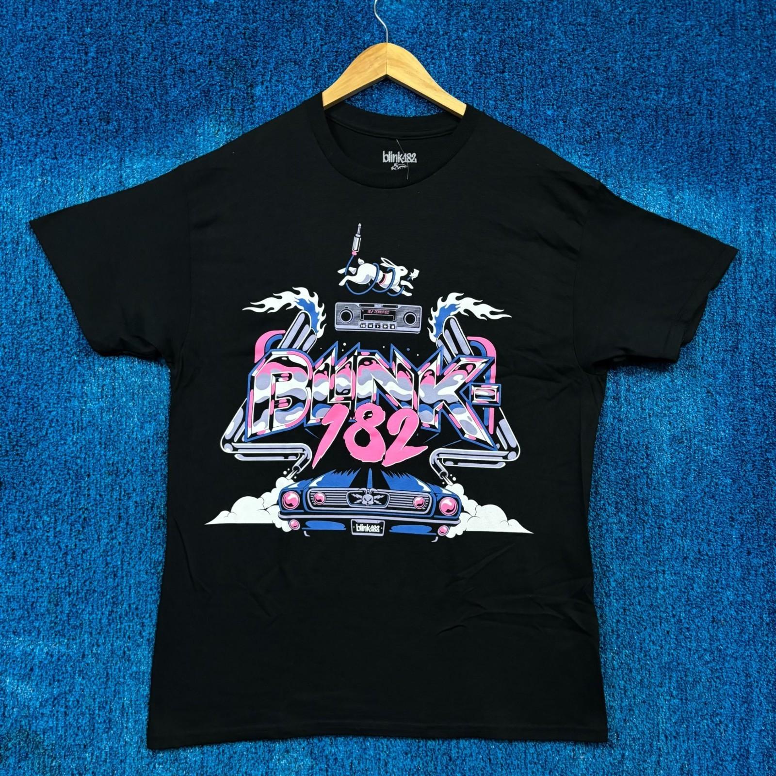 Blink-182 Motor City Rock Show Poster Pop Punk Band Tee L Unisex T-Shirt XXXXL
