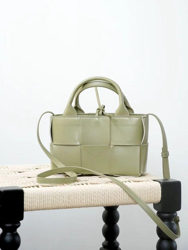 Gaoding Full Leather Vegetable Basket Inside And Outside Sheepskin Woven Handbag Mini Tote Bag Women's Single Shoulder Crossbody Bag