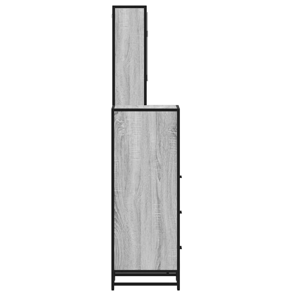 3 piece bathroom furniture set gray Sonoma wood based material