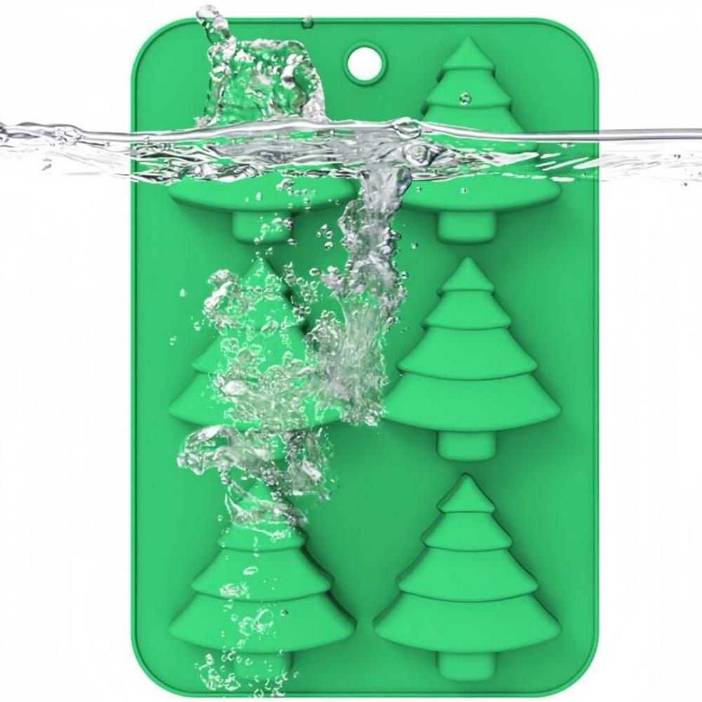 1/2pcs Christmas Silicone Baking Molds Christmas Trees Diy Homemade Baking Tools Chocolate Mousse Cake Decoration Accessories