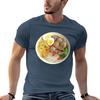 Indonesian Bakso Meatball Noodle Soup TShirt Simple Solid Color Crew Neck Tee