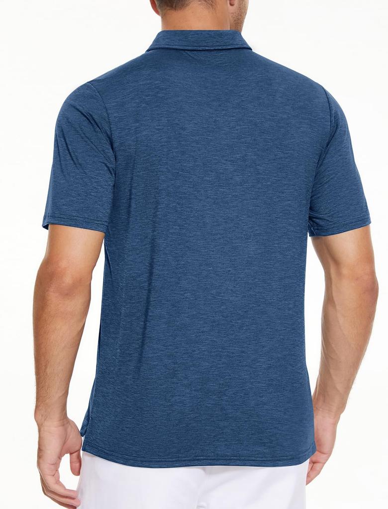 KEFITEVD Short Sleeve Golf Polo Military Perfect for and Summer Dark Size XL Men's Shirt, Moisture-Wicking, Quick-Drying, Collared, Casual, Fishing,