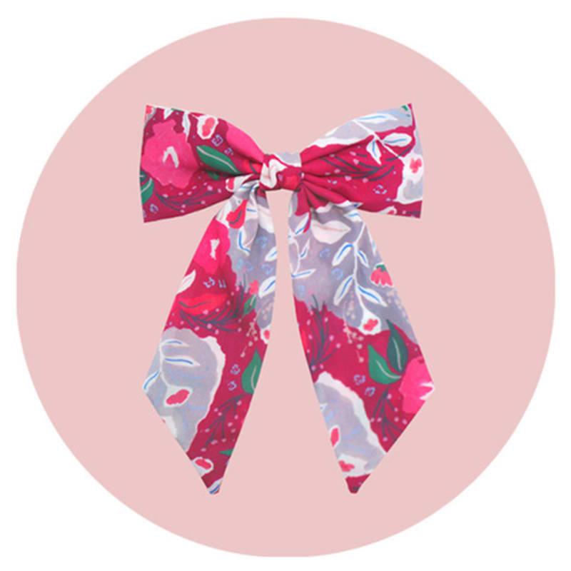 

J-all RIBBON BOW HAIR CLIP PEONY PINK