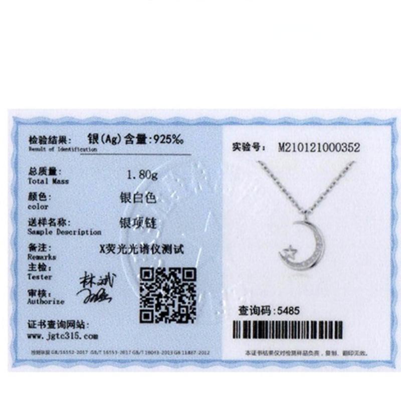 Tancise S925 Sterling Silber Stern Mond Halskette Damen Japan und Südkorea Micro Intarsien Halskette Schlüsselbein Kette Ins Anhänger Halskette