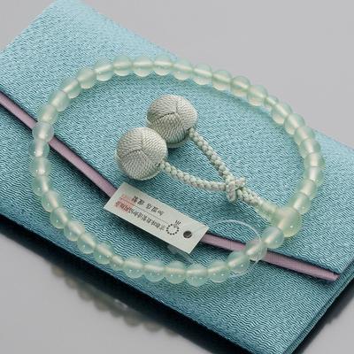 Takita Prayer Beads for Green 7mm Pure Silk Odamaki Sanskrit Beads Bag Kyoto Prayer Beads That Can Be Used by All Certificate Included [Butsudanya