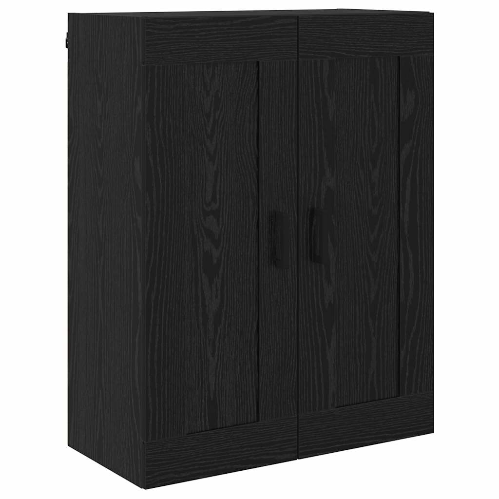 Highboard 2 pcs Black Oak Effect Wood Based Panel